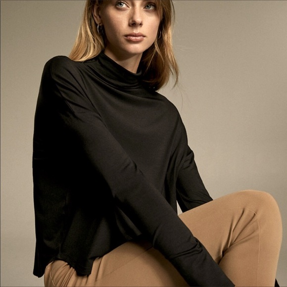 Aritzia Tops - ⭐️Aritzia Babaton Seaton black mockneck♥️New!!